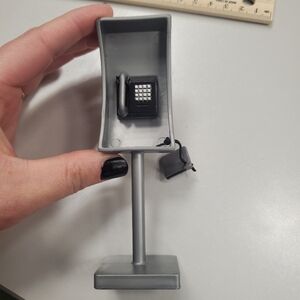 MINI Bratz DOLL House Mall SIZE Replacement Silver Phone Booth Furniture